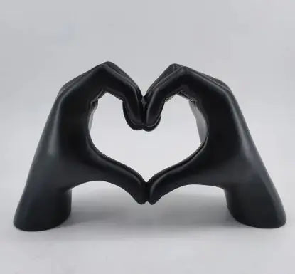 Trendy elegant Heart Hand Statue Sculpture