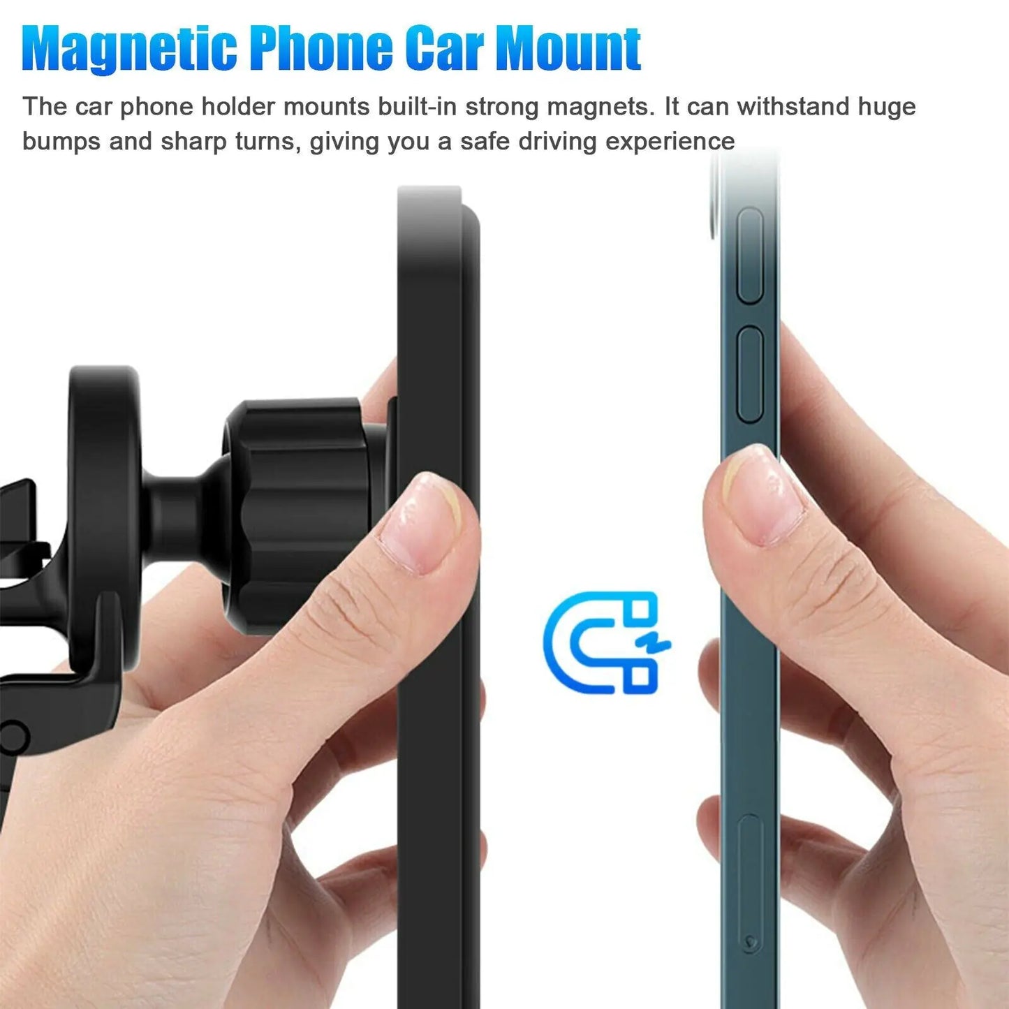 Magic Magnetic Wireless Charger Car Mount Holder For iPhone 12 13 14 Pro Max MagSafe