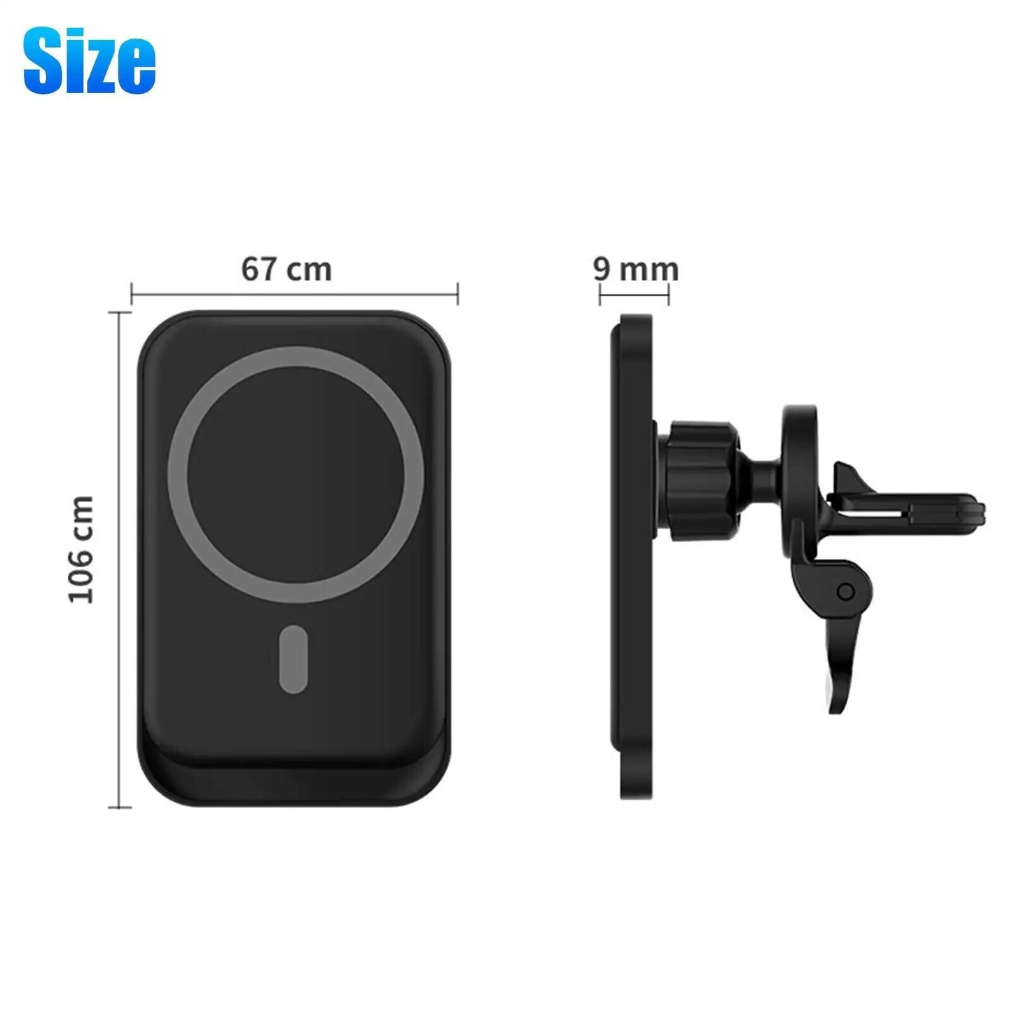 Magic Magnetic Wireless Charger Car Mount Holder For iPhone 12 13 14 Pro Max MagSafe