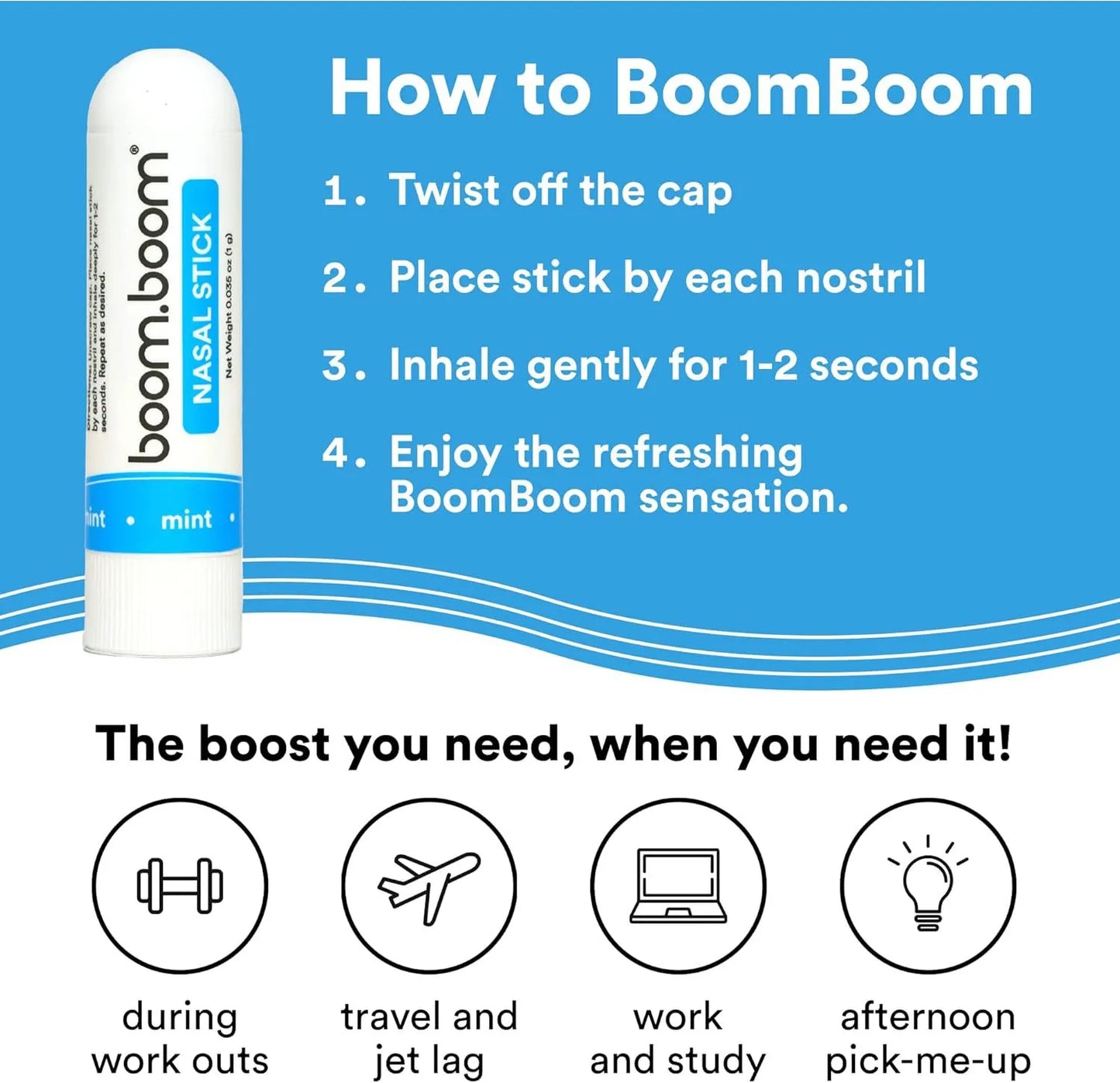 Boom Boom Nasal Stick 4 Pack