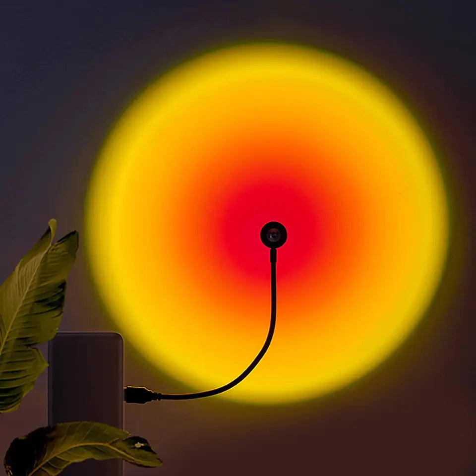 Mood Light USB Sunset Lamp LED Rainbow Neon Night Light Projector