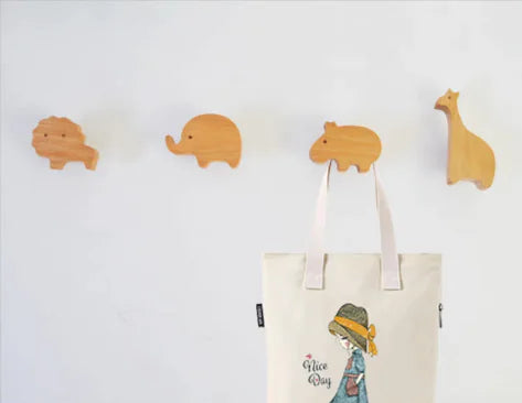 Simple Charming Animal Wooden Hanging Hook