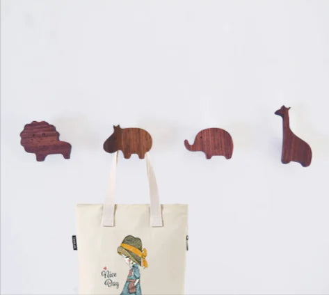 Simple Charming Animal Wooden Hanging Hook